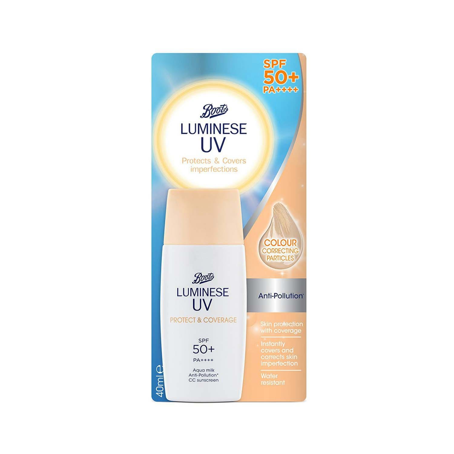 Boots Luminese UV Protect & Coverage Sunscreen 50+ 40ml