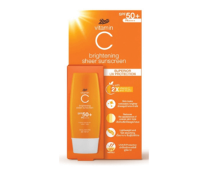 Boots Vitamin C Brightening Sheer Sunscreen SPF50+ PA++++