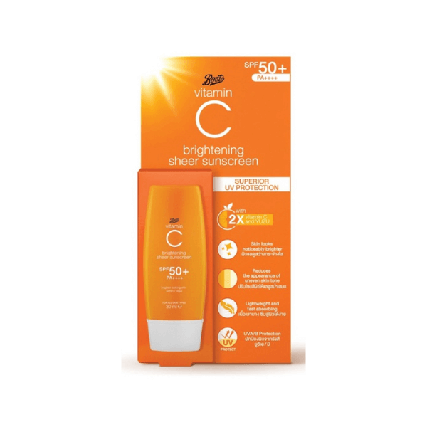 Boots Vitamin C Brightening Sheer Sunscreen SPF50+ PA++++