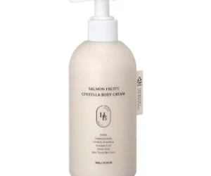 Salmon Fruity Centella Body Cream combines PDRN and fruity extracts to provide intensive hydration, regeneration, and skin protection for a smooth, youthful complexion