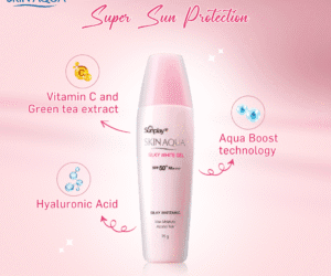 Sunplay Skin Aqua Sun Protection & Skin Whitening Gel SPF50+ PA++++ – 70g (Made in Japan)