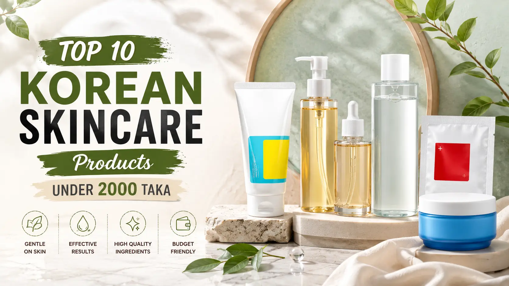 Top 10 Korean Skincare Products Under 2000 Taka বাজেটের মধ্যে সেরা Korean Skincare